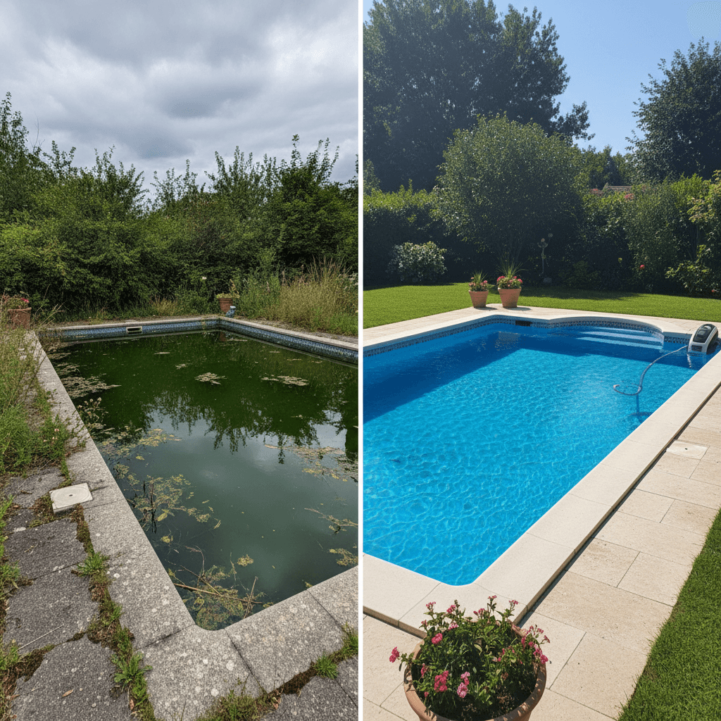 Green to clear pool recovery